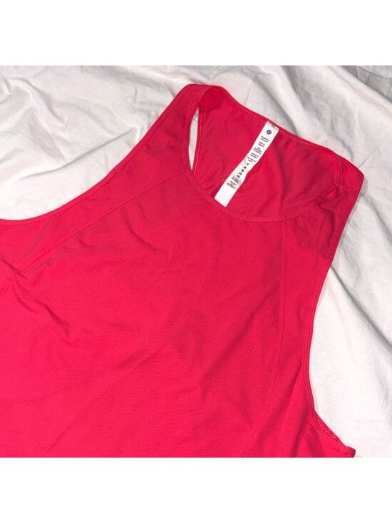 NWOT Lululemon High-Ventilation Running Tank Top Lip Gloss Mesh Open Back 10 - Picture 4 of 9